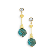 Swirl and Shine Drop Earrings – Elegant Handcrafted Earrings